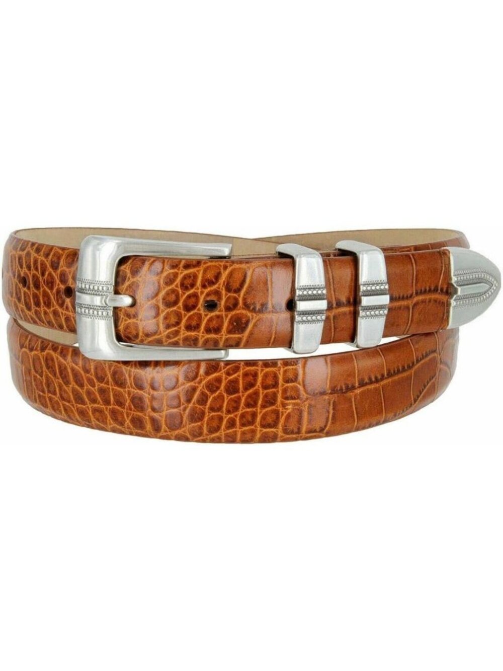 Genuine Full-Grain Cowhide Leather Golf Dress Belt - Stylish 1-1/8" Wide